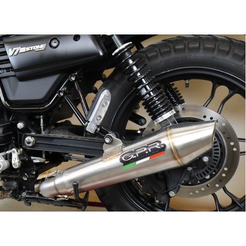 GPR Vintacone Exhaust To Suit Moto Guzzi V7 III Special-Stone-Carbon (2017-2018)