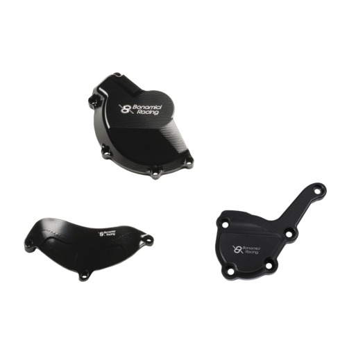 Bonamici Racing Engine Cover Protection Kit To Suit BMW S 1000 R/RR 2017 - 2018 (Black)