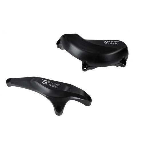 Bonamici Racing Engine Cover Protection Kit To Suit Ducati Panigale 1199/1299 2012-2018 (Black)