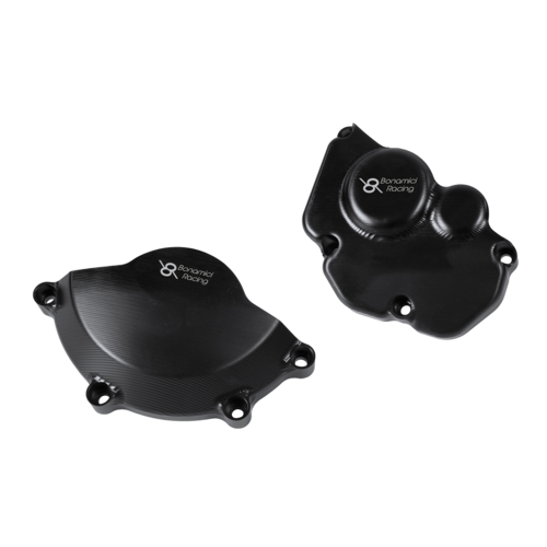 Bonamici Racing Engine Cover Protection Kit To Suit Kawasaki ZX-10R 2011 - Onwards (Black)