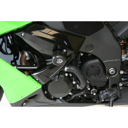 R&G Racing Aero Style Crash Bobbins To Suit Kawasaki ZX-10R 2008 - 2010 (Black)
