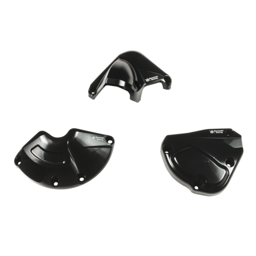 Bonamici Racing Engine Cover Protection Kit To Suit Yamaha YZF-R1/M 2015 - Onwards (Black)