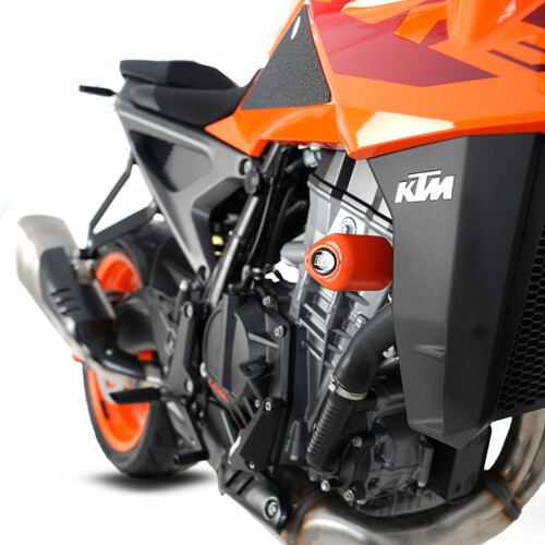 R&G Racing Crash Protectors - Aero Style To Suit KTM 790 Duke '18-  / 890R '20-, 990 DUKE '24- (Orange)
