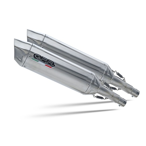 GPR Exhaust To Suit  Ducati Monster 1000 2003-2005, Furore-X Inox, Dual Homologated legal slip-on exhaust including removable db killers and link pipe