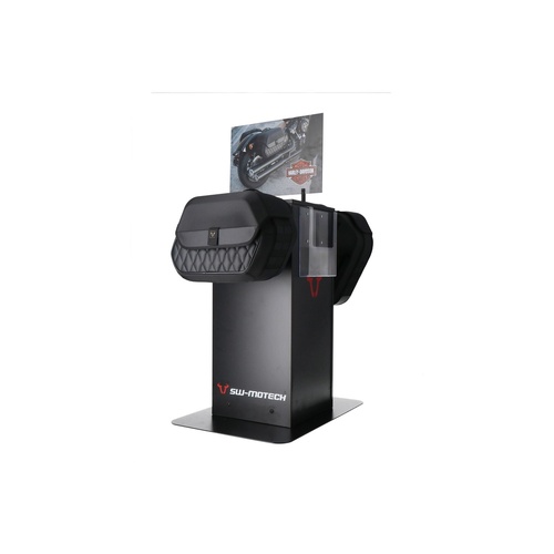 SW-Motech Sales display with mounting.Theme: Harley LH Side Bag and accessories.(DGS.00.920.20400)