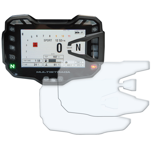 R&G Racing Dashboard Screen Protector Kit To Suit Ducati Multistrada V2(S) '22-, Ducati Multistrada 950 '18-, 1200 '15-'18, 1260 '18- & Multistrada V2