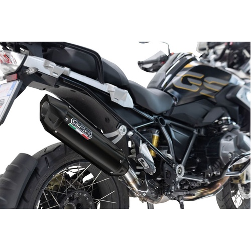 GPR Exhaust To Suit Bmw R 1250 Gs 2019-2020, Furore-X Titanio Nero, Homologated legal slip-on exhaust including removable db killer and link pipe 