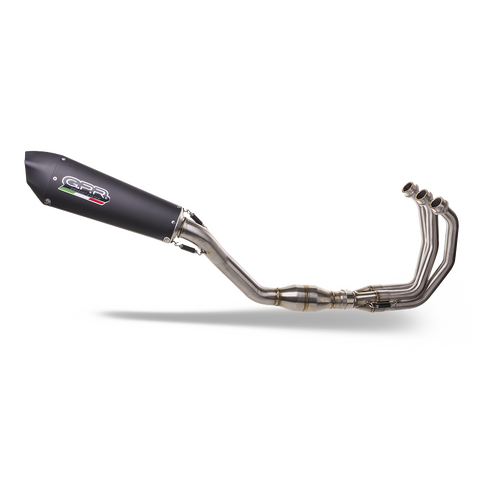 GPR Exhaust To Suit Triumph Daytona 660 2023-2025, New Grand Prix Evo Black Titanium, Homologated legal full system exhaust, including removable db ki