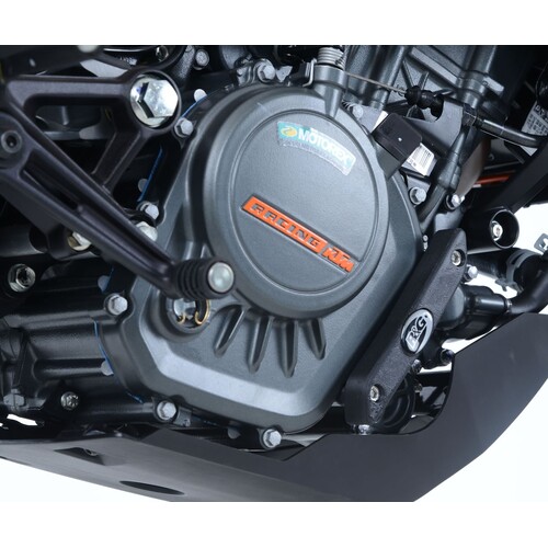R&G Racing Engine Case Slider To Suit KTM Duke 125 '17-'23, RC125 '17- & Svartpilen 125 '21-  models (RHS)