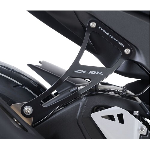 R&G Racing Exhaust Hanger and Rear Footrest Blanking Plate Kit To Suit Kawasaki ZX10R '11- & ZX-10RR '21-