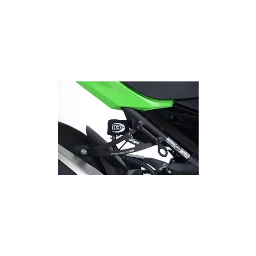R&G Racing Exhaust Hanger & Footrest Blanking Plate Kit To Suit Kawasaki Ninja 250/400 (Black)