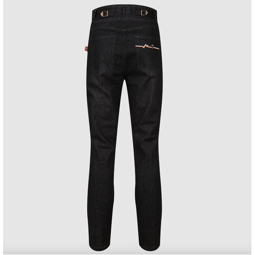 MotoGirl Ellie Jeans (Colour And Size:Black, LG / AU 14 / US 12, Tall 33")