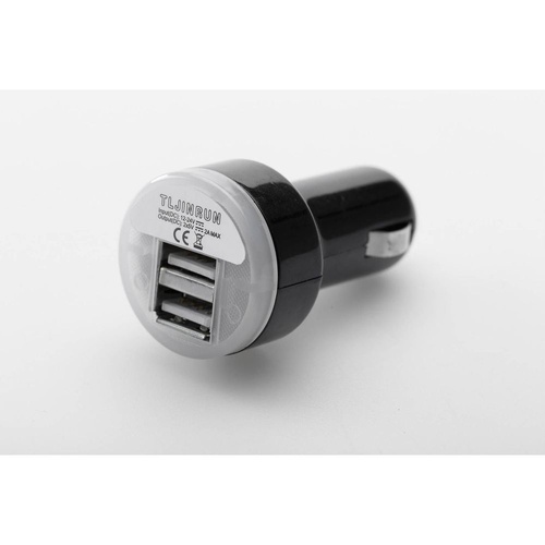 SW-Motech Double USB power port for cigarette lighter socket. 2.000 mA. 12 V. (EMA.00.107.12000)
