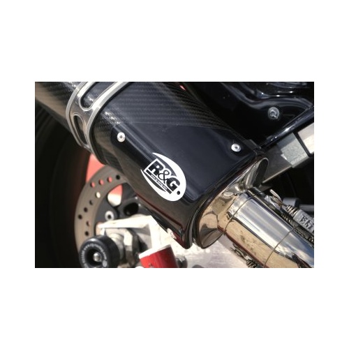R&G Racing Tri Oval Exhaust Protector To Suit Suzuki GSX-R1000 2007 - 2008 (Black)
