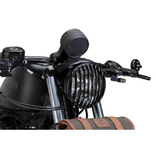 Custom Acces Max Headlight Protector To Suit Harley Davidson Sportster Models (Black)