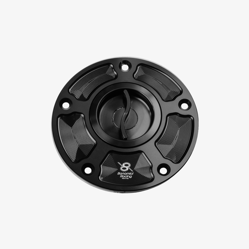 Bonamici Racing Aluminium Fuel Tank Cap To Suit Various Kawasaki Models - Black