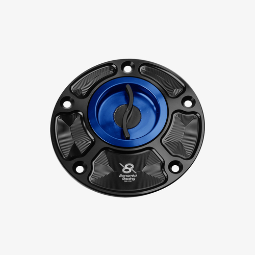 Bonamici Racing Aluminium Fuel Tank Cap To Suit Yamaha Models (Blue)