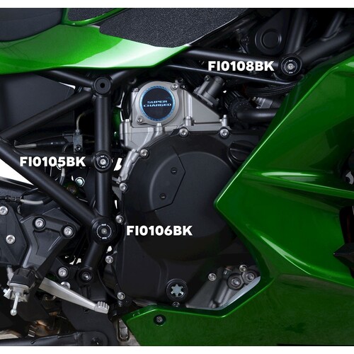 R&G Racing Frame Plug kit To Suit Kawasaki H2 SX (SE) '18- (5 piece)