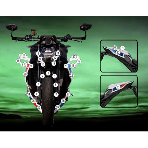Eazi-Guard Paint Protection Film for BMW M1000R  gloss