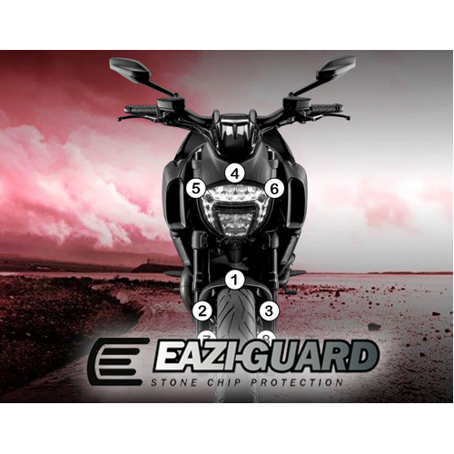 Eazi-Guard Paint Protection Film for Ducati Diavel 2011 - 2018  gloss