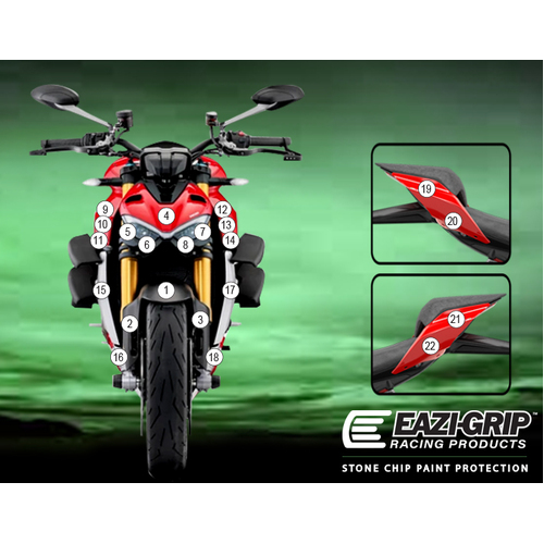 Eazi-Guard Paint Protection Film for Ducati Streetfighter V4 2020 - 2022  matte