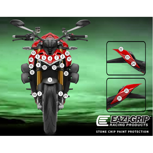 Eazi-Guard Paint Protection Film for Ducati Streetfighter V4 S SP 2023  matte