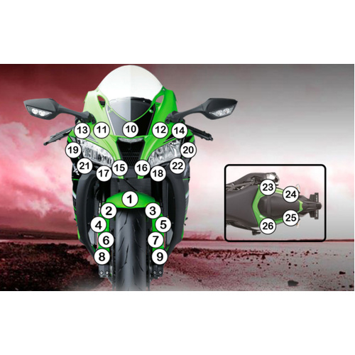 Eazi-Guard Paint Protection Film for Kawasaki ZX-10R 2016 - 2020  gloss