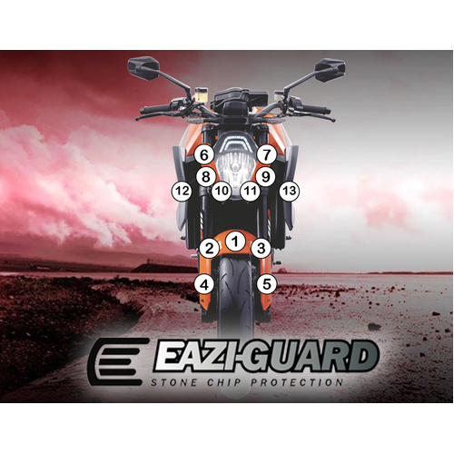 Eazi-Guard Paint Protection Film for KTM 1290 Super Duke R 2014 - 2016  matte