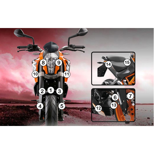 Eazi-Guard Paint Protection Film for KTM 390 Duke 2013 – 2016  matte