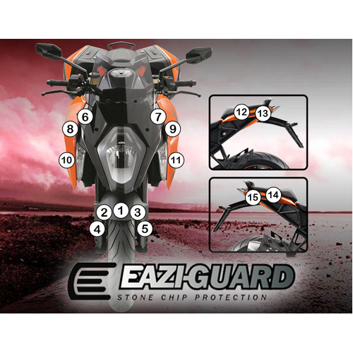 Eazi-Guard Paint Protection Film for KTM 1290 Super Duke GT 2016 - 2018  matte