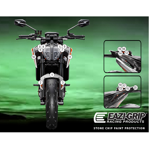 Eazi-Guard Paint Protection Film for KTM 890 Duke R  matte