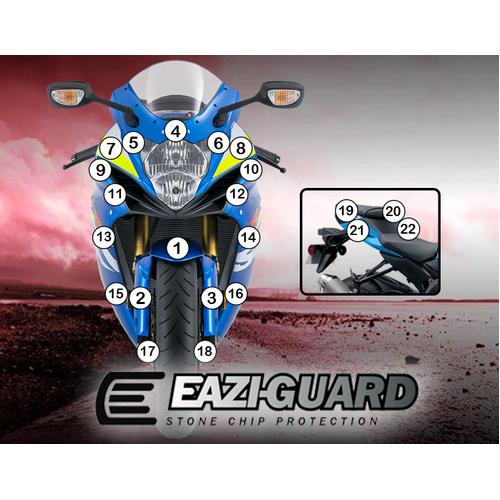 Eazi-Guard Paint Protection Film for Suzuki GSX-R 600 / 750 2011 - 2018  matte