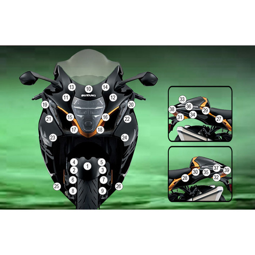 Eazi-Guard Paint Protection Film for Suzuki Hayabusa Gen III  gloss