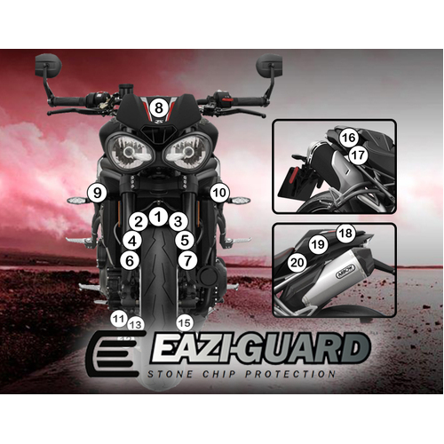 Eazi-Guard Paint Protection Film for Triumph Speed Triple RS 2018  matte