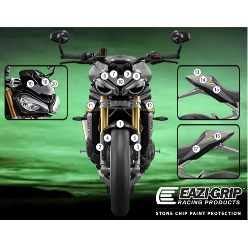Eazi-Guard Paint Protection Film for Triumph Speed Triple 1200 RS  matte