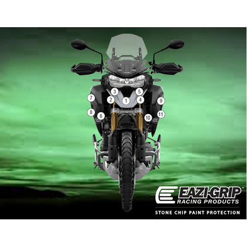 Eazi-Guard Paint Protection Film for Triumph Tiger 1200 GT Rally Pro  gloss