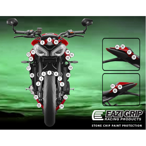 Eazi-Guard Paint Protection Film for Triumph Street Triple 2023  matte