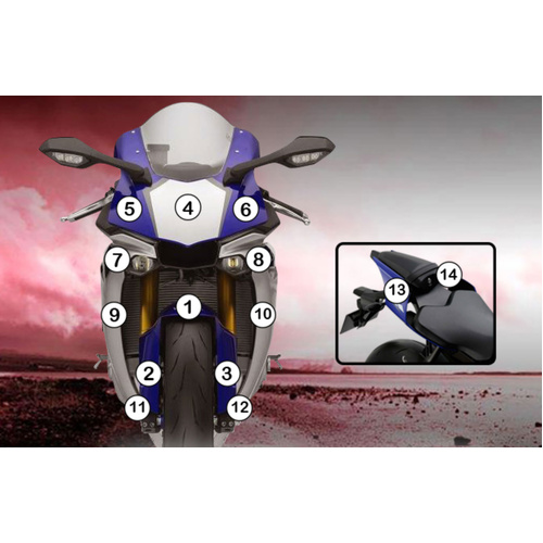 Eazi-Guard Paint Protection Film for Yamaha YZF-R1 2015 - 2019  matte
