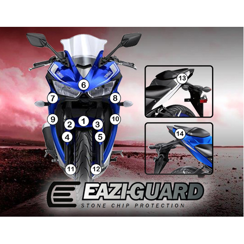 Eazi-Guard Paint Protection Film for Yamaha YZF-R3 2015 - 2018  gloss