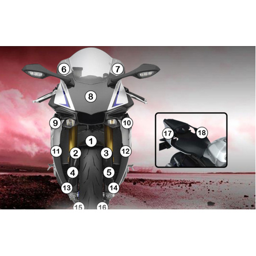 Eazi-Guard Paint Protection Film for Yamaha YZF-R1M 2015 - 2019  matte