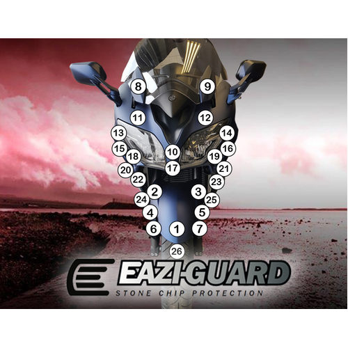Eazi-Guard Paint Protection Film for Yamaha FJR1300AE/AS  gloss