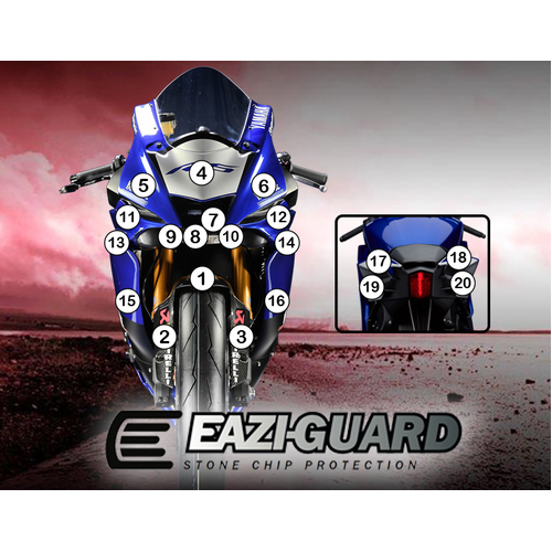 Eazi-Guard Paint Protection Film for Yamaha YZF-R6  gloss