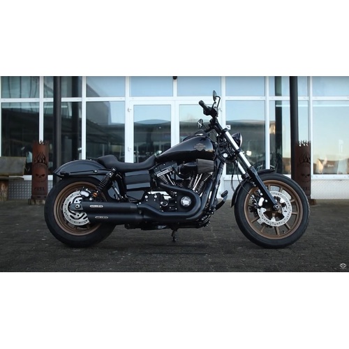 Miller Dakota LRS | Slip-On Exhaust To Suit Harley-Davidson Low Rider S (SlashCut, matt black)