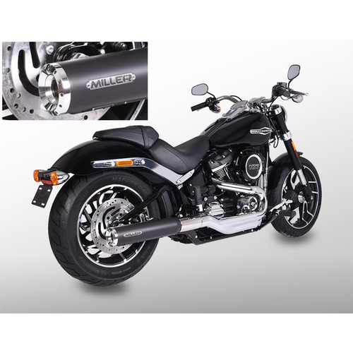 Miller Independence SG | Slip-On Exhaust To Suit Harley-Davidson Sport Glide (Tapered, high-gloss polished)