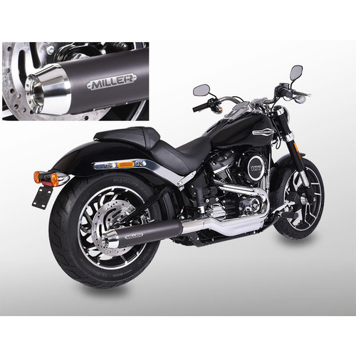 Miller Destiny SG | Slip-On Exhaust To Suit Harley-Davidson Sport Glide (Tapered, high-gloss polished)