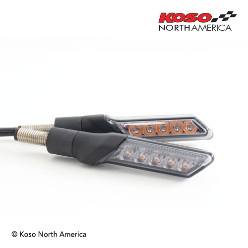 Koso GW-02 TURN SIGNAL SMOKE LENS (PAIR)