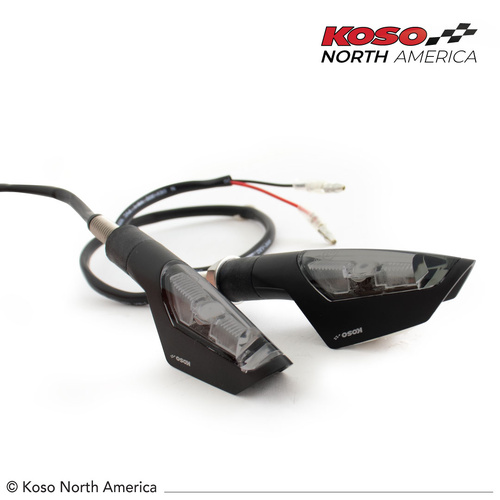 Koso JET | LED Indicator Lights - black/smoke