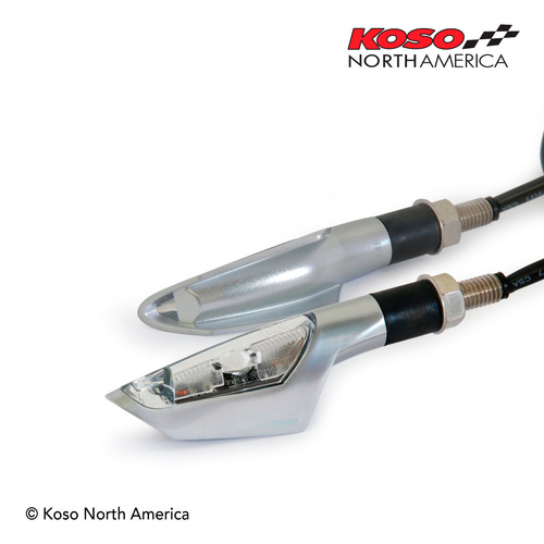 Koso JET | LED Indicator Lights - silver/clear
