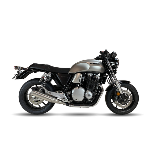 IXIL SLIP ON (LEFT MUFFLER) - IRONHEAD ROUND MATT INOX To Suit HONDA CB 1100 EX - RS 16-20 (SC78)