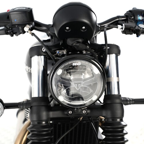 R&G Racing Headlight Shield To Suit Indian FTR1200 (S) '19-, Scout Bobber '20- & Triumph Scrambler 1200 XC/XE '19-, Bonneville bobber '21-